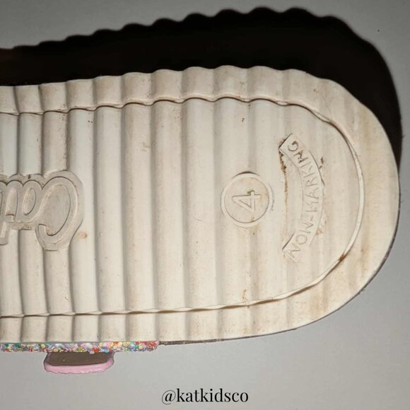 Cat & Jack Girls Glitter Buckle Sandals – Size 4 - Picture 6 of 13